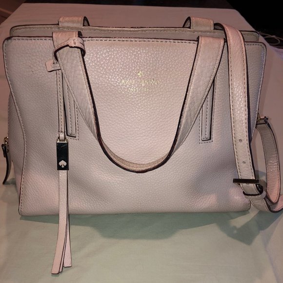 Kate Spade Soft Pink Leather Handbag With Removable Adjustable Crossbody Strap - Picture 3 of 10